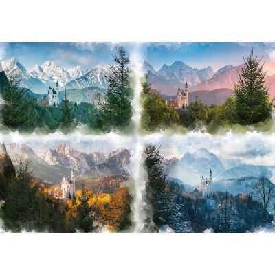 Puzzle Ravensburger-16137 Märchenschloss in 4 Jahreszeiten