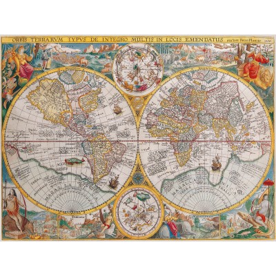 Puzzle  Ravensburger-16381 Weltkarte 1594