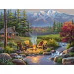 Puzzle  Ravensburger-16445 XXL Teile - By the Fireplace