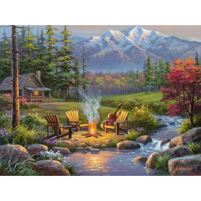 Puzzle Ravensburger-16445 XXL Teile - By the Fireplace