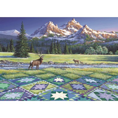 Puzzle  Ravensburger-16788 XXL Teile - Mountain Quiltscape