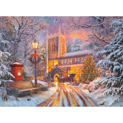 Puzzle  Ravensburger-17384 Star Line - Ein funkelndes Weihnachtsfest
