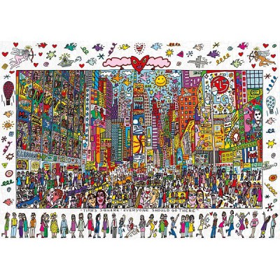 Puzzle  Ravensburger-19069 James Rizzi: Times Square - Everyone should go there