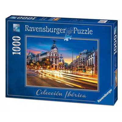 Puzzle Ravensburger-19618 Gran Vía, Madrid