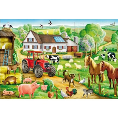 Puzzle  Schmidt-Spiele-56003 Schöner Bauernhof