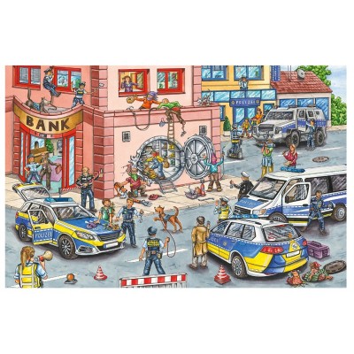 Puzzle  Schmidt-Spiele-56450 Polizeieinsatz