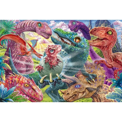 Puzzle  Schmidt-Spiele-56527 Kleine Dinos, große Abenteuer