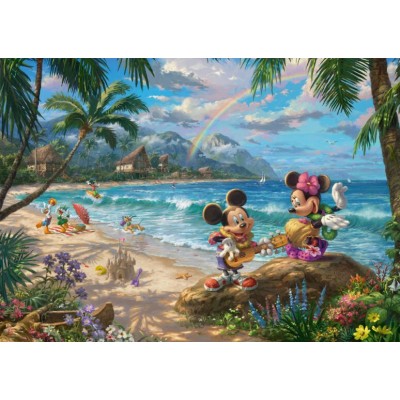 Puzzle  Schmidt-Spiele-57528 Mickey und Minnie auf Hawaii