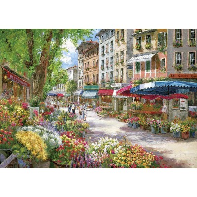 Puzzle Schmidt-Spiele-58561 Sam Park: Pariser Blumenmarkt