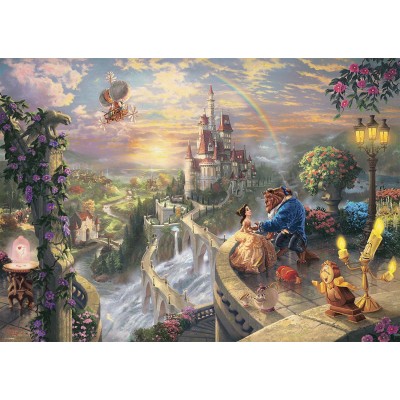 Puzzle  Schmidt-Spiele-59475 Thomas Kinkade - Disney Die Schöne und das Biest
