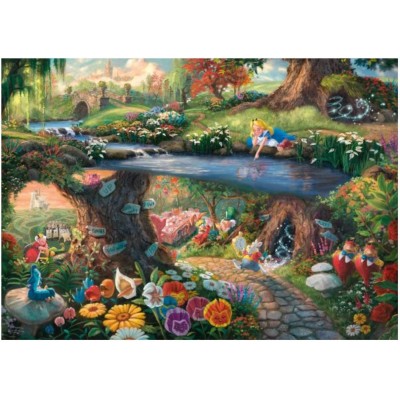 Puzzle Schmidt-Spiele-59636 Thomas Kinkade - Disney - Alice im Wunderland