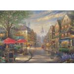 Puzzle  Schmidt-Spiele-59675 Thomas Kinkade, Cafe in München