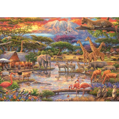 Puzzle  Schmidt-Spiele-59708 Am Fuße des Kilimandscharo