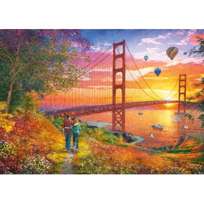 Puzzle  Schmidt-Spiele-59773 Spaziergang zur Golden Gate Bridge