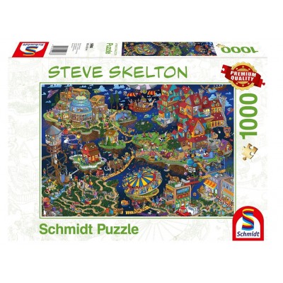 Puzzle  Schmidt-Spiele-59968 Steve Skelton - Verrückte Welt