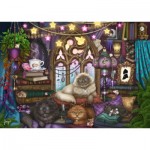 Puzzle  Schmidt-Spiele-59990 Afternoon Tea mit Katzen
