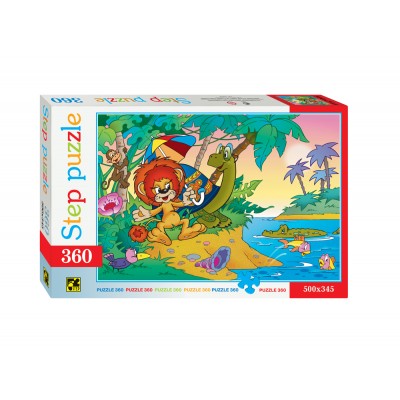 Puzzle Step-Puzzle-73006 The Lion and the Turtle