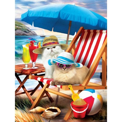 Puzzle  Sunsout-28865 XXL Teile - Beach Cats