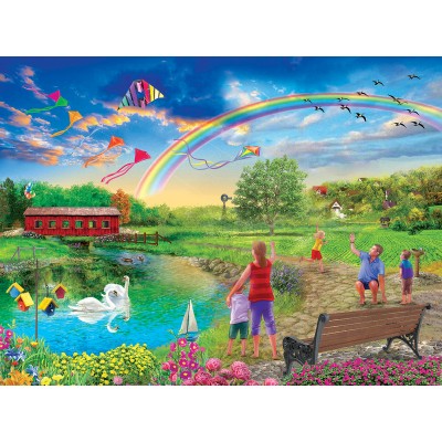 Puzzle  Sunsout-31536 Kite Flying