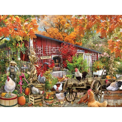 Puzzle  Sunsout-34871 XXL Teile - Barnyard Chickens