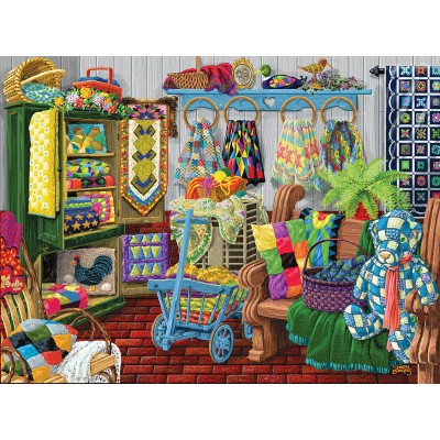 Puzzle  Sunsout-38857 Joseph Burgess - The Quilt Fair