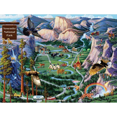 Puzzle  Sunsout-38890 Joseph Burgess - Yosemite Adventures