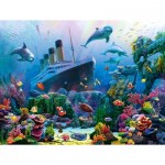 Puzzle  Sunsout-42926 XXL Teile - Die Titanic auf dem Meeresboden