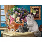 Puzzle  Sunsout-42929 XXL Teile - Kitten Tableau