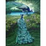 Puzzle  Sunsout-47150 Larry Taugher - A Pair of Peacocks