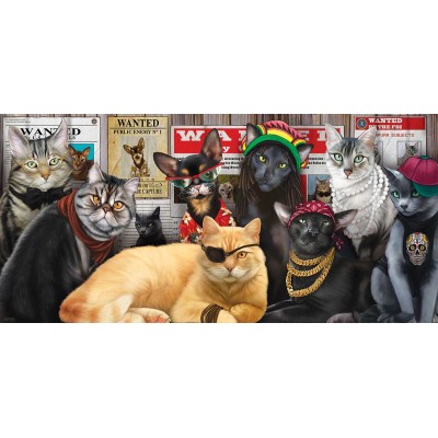 Puzzle  Sunsout-49012 Cat Lineup
