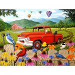 Puzzle  Sunsout-51304 Robert Wavra - The Red Truck