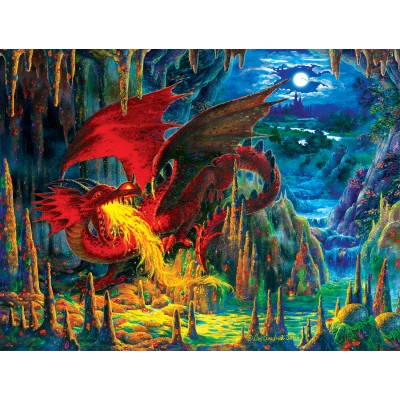 Puzzle  Sunsout-59775 Liz Goodrick Dillon - Fire Dragon of Emerald