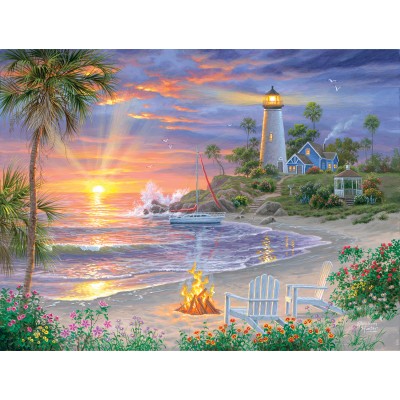 Puzzle  Sunsout-69738 Hochzeitsreise und Sonnenuntergang