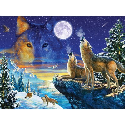 Puzzle  Sunsout-71739 Adrian Chesterman - Howling Wolves
