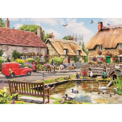 Puzzle  Trefl-10808 Tea Time: Summer Village