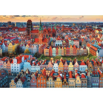 Puzzle Trefl-10856 Blick auf Gdansk, Polen