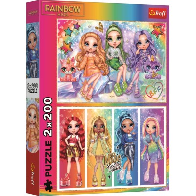 Puzzle  Trefl-13335 Regenbogen Puppen - MGA Rainbow High