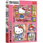 Trefl-13336 2 Puzzles - Hello Kitty Und Ihre Freunde - Hello Kitty