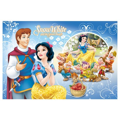 Trefl-16500 2 Lumi Color Puzzles - Disney Princesses: Schneewittchen und Arielle