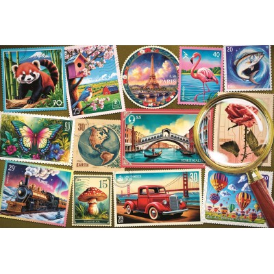 Puzzle Trefl-23100 Easy Piece - Briefmarken