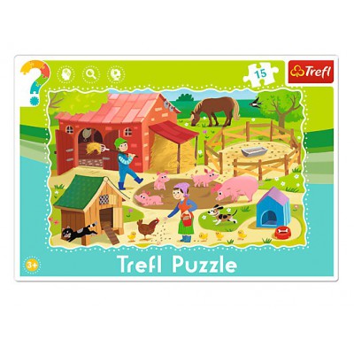 Trefl-31216 Rahmenpuzzle - Bauernhof
