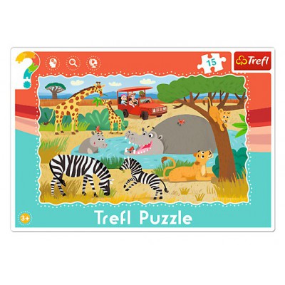 Trefl-31217 Rahmenpuzzle - Safari