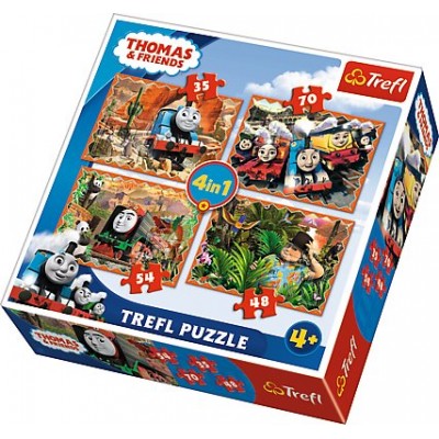 Trefl-34300 4 Puzzles - Thomas & Friends
