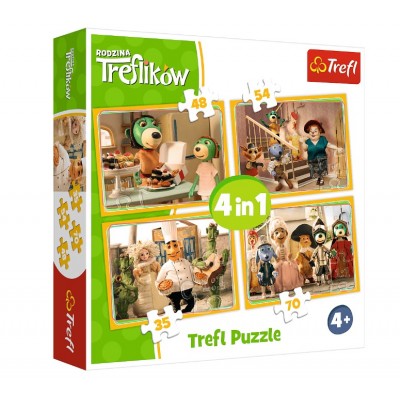  Trefl-34318 4 Puzzles - Treflikow
