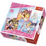  Trefl-34833 3 Puzzles - Disney Princess