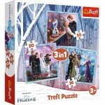  Trefl-34853 3 Puzzles - Frozen 2