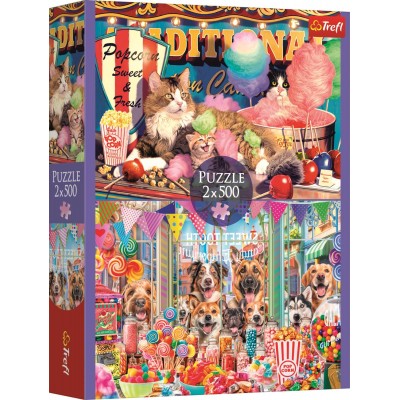 Trefl-37495 2 Puzzles - Flauschige Freunde