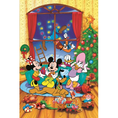 Puzzle Trefl-37602 40 Jahre Trefl - Weihnachten Von Micky Maus Und Freunden