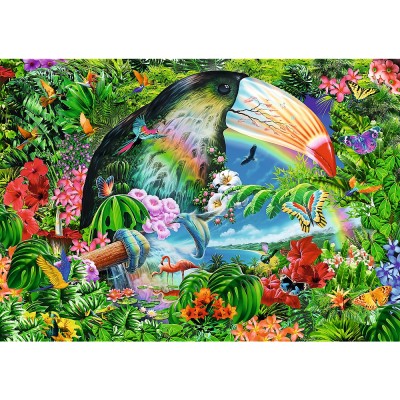 Trefl-40014 Spiral Puzzles - Tropical Animals