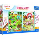  Trefl-43000 2 Puzzles - Baby Maxi Puzzle - Animal Babies